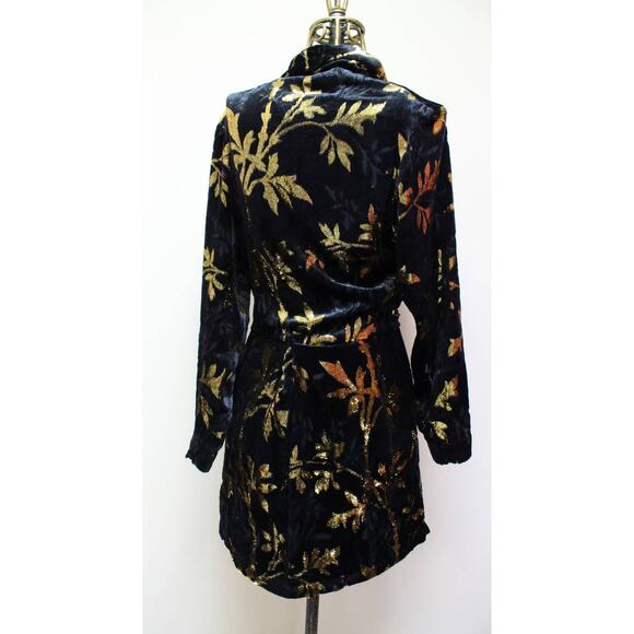 NWT Dodo Bar Or Black Metallic Gold Anita Velvet Turtleneck Dress Size 44/US 8 - Picture 5 of 7